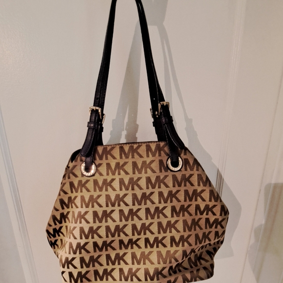 Michael Kors Jet Set Grab Insignature Canvas Shoulders Bag Jacquard - Picture 4 of 9